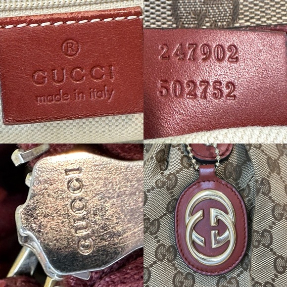 💯Authentic Gucci Canvas Brown and Red Women's Bag🍀 - Picture 12 of 15